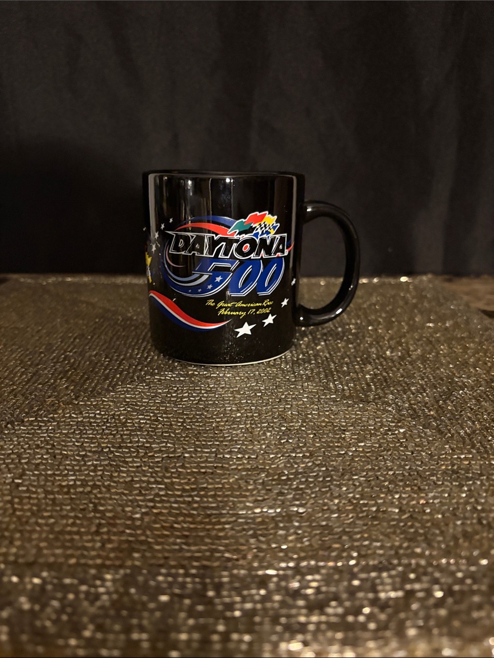 Daytona Racing Logo Black Ceramic Mug